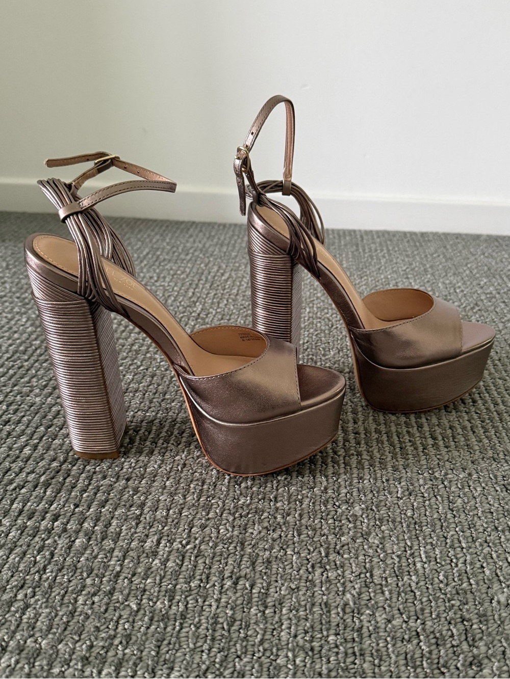 Rachel Zoe Metallic Size 5.5 Blush/Rose Gold Willow Platform High Heel Sandal